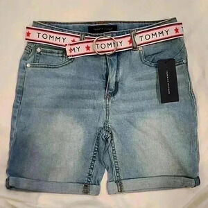 702h Tommy Hilfiger belted sullivan wash Jean girl shorts
